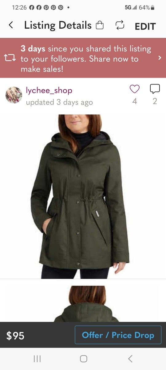 Hunter Ladies Rain Jackets 