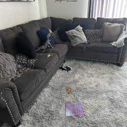 Grey used couch 