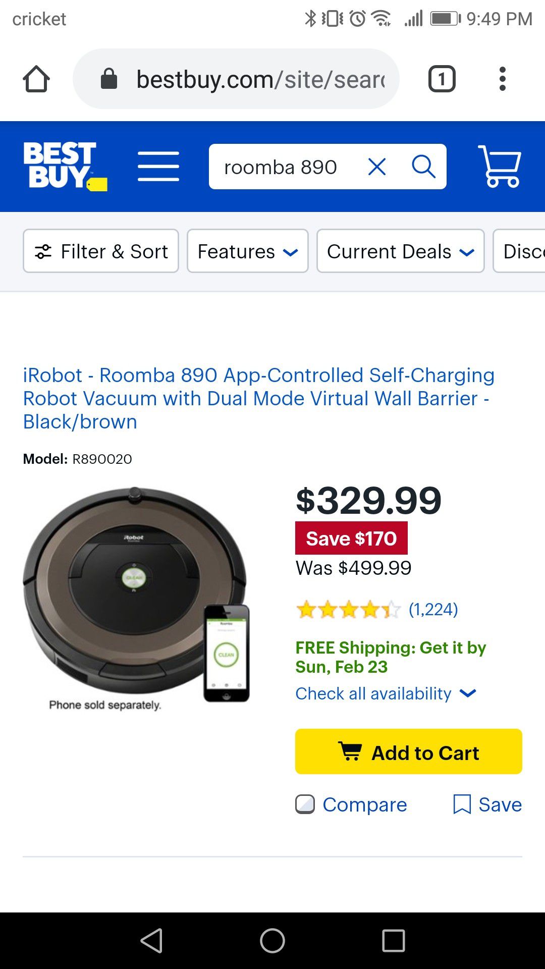 Roomba vacuum 890 👉NEW👈