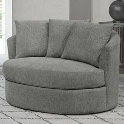 Grey Thomsasville Swivel Loveseat Sofa Chair 