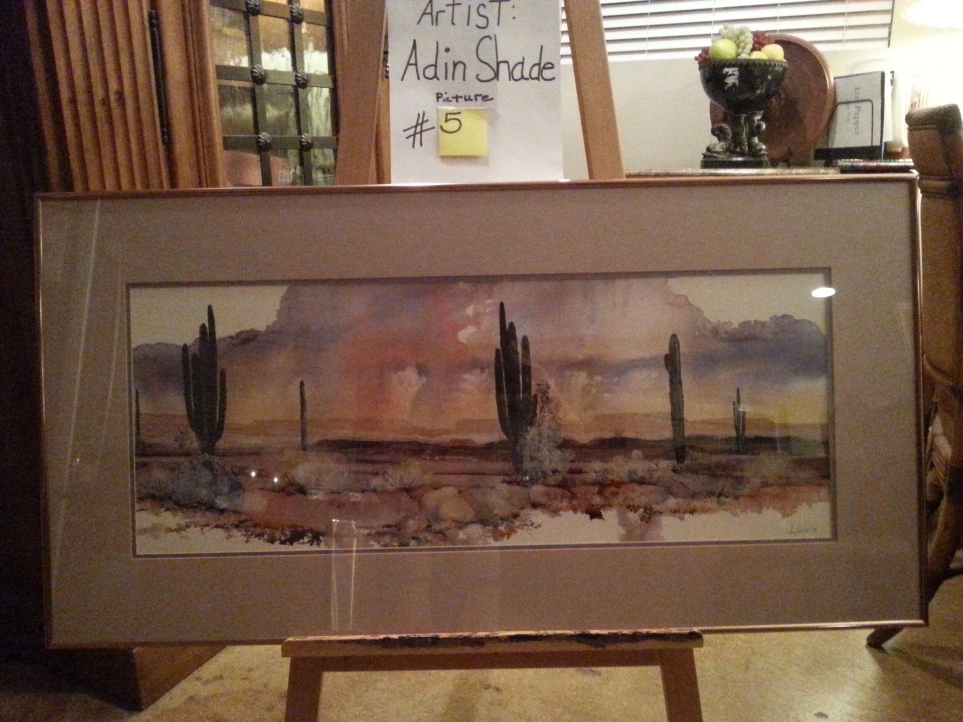 Adin Shade Art Collection, 5 framed pieces, excellent condition SIGNED 1980's corporate bulk gallery.