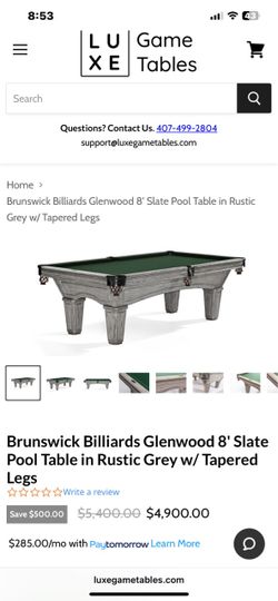 Beautiful New Brunswick 8 foot Pool Table Glenwood