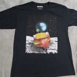 Youth Size 2XLARGE Fortnite Kids Shirt Beef BossHamburger Space Earth