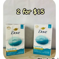 (2)Dove 6 bars each ( 637 g Each)