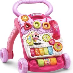 New vtech pink sit to stand walker baby toddler kids toy