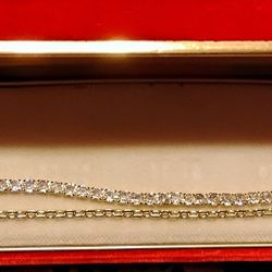 14k Gold Plated CZ Tennis Bracelet 