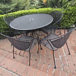 Wrought Iron Patio Dining Set 