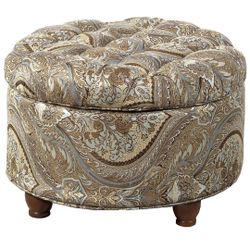 Ottoman with Storage for Living Room & Bedroom, Traditional Paisley