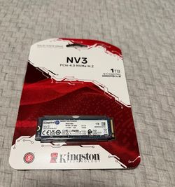 Kingston NV3 1TB M.2 2280 NVMe SSD | PCIe 4.0 Gen 4x4 | Up to 6000 MB/s | SNV3S/1000G Gen 4x4 NVMe SSD with 6,000MB/s read speeds and 4TB capacity for