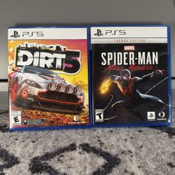 PS5 Games, Spider-man Miles Morales and Dirt 5