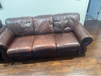 For Sale: Genuine Brown Leather 3-Seater Sofa – Real Leather, Comfortable & Stylish Starter Couch Price: $350 OBO (or best reasonable offer) Location: