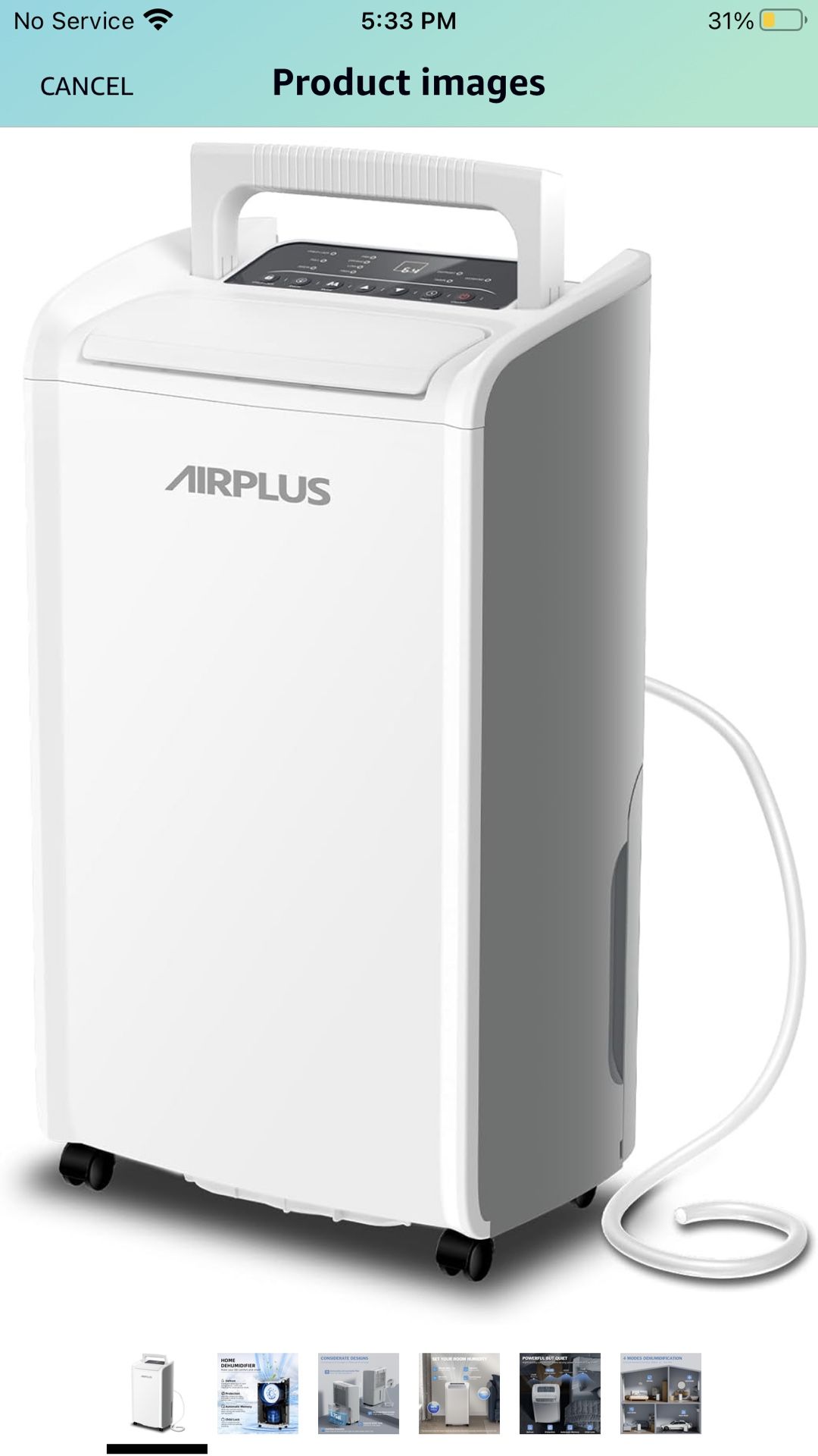 AIRPLUS 4,500 Sq.Ft 70 Pint Dehumidifier for Basements and Home-with Drain Hose,Efficient,Energy-with Dual Protection and 4 Smart Modes,24H Timer,Defr