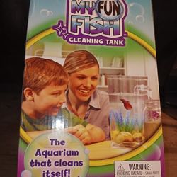 MY FUN FISH' Self-Cleaning Fish Tank w/ Light & Plant! NEW In Box! Great Christmas Gift! 🎄