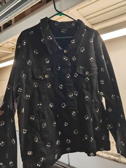 Woman's XXXL Jack Head Black Denim Jacket