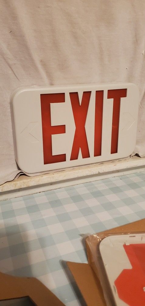 Exit Sign Cooper Thermoplastic  White LED APC7R All-Pro