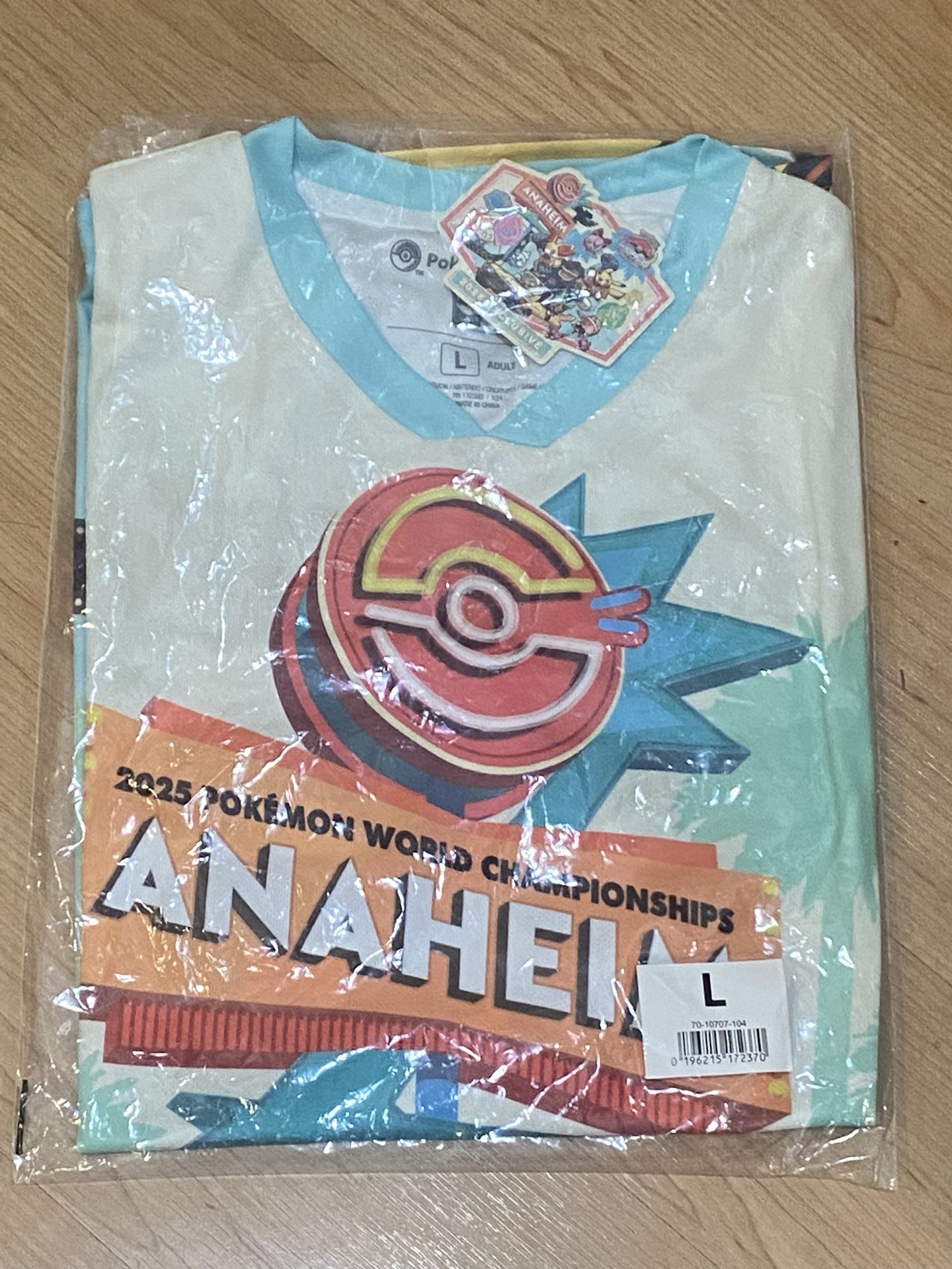 2025 Pokemon World Championships Anaheim Pikachu Jersey Adult Large