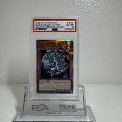 2025 YU-GI-OH! JPN QUARTER CENTURY ART BLUE-EYES WHITE DRAGON PSA 10 4th Artwork