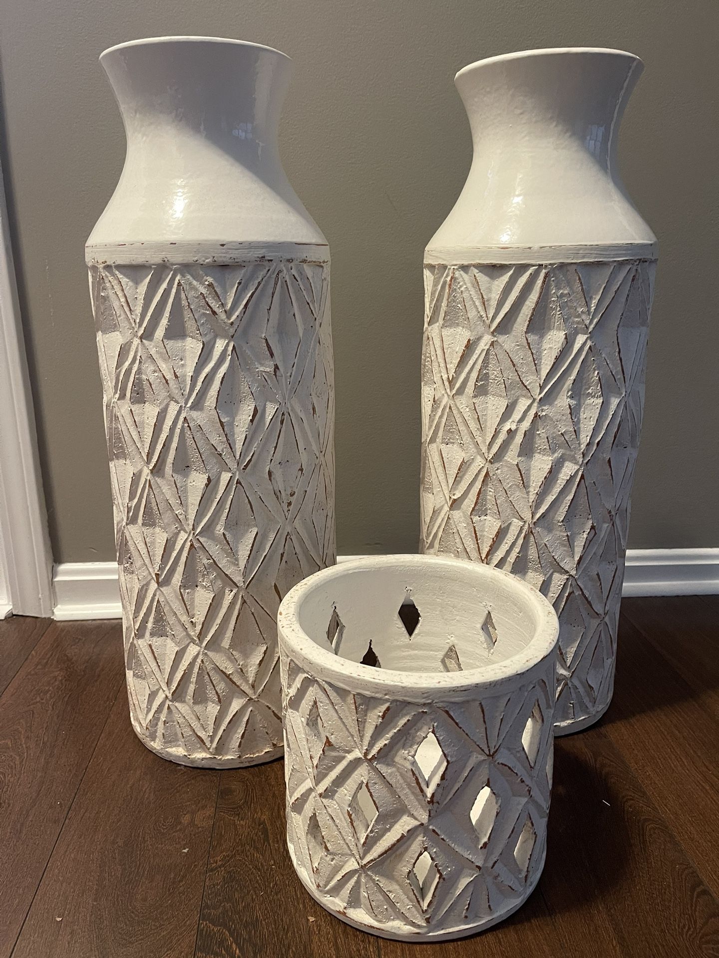 3 Z Gallerie Decorative Flower Vases