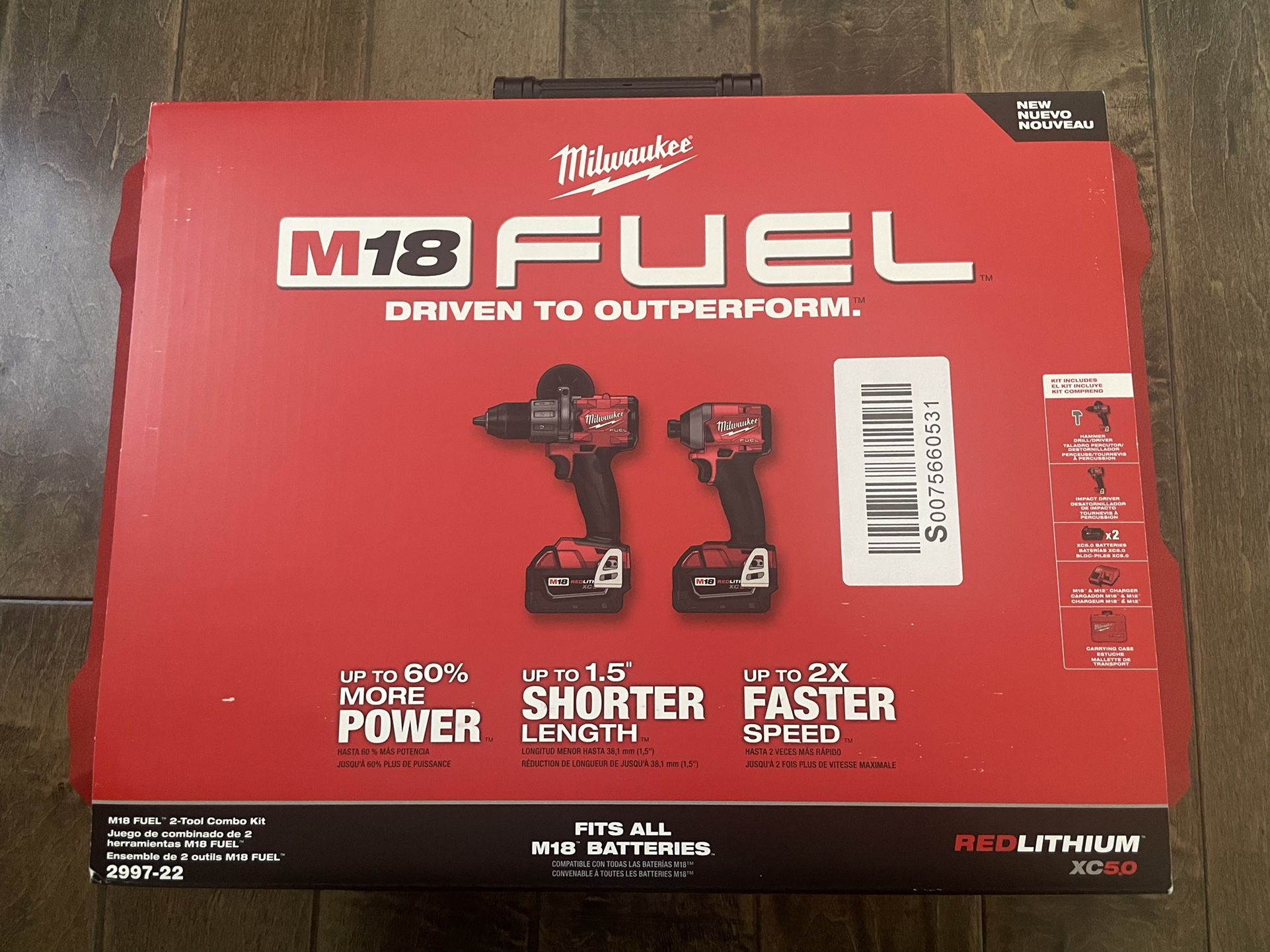 Milwaukee M18 FUEL 18V Lithium-Ion Brushless Cordless Hammer Drill and Impact Driver Combo Kit ( Brand New )