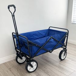 (NEW) $50 Collapsible Folding Wagon Utility Cart Outdoor Gardening 34x20x22 Inches (Black or Blue)