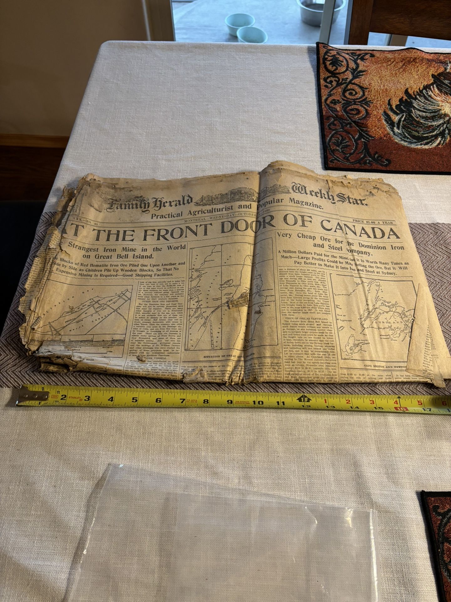 Vintage family herald newspaper 1899 montreal canada
