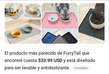 Tapete para gato o perro para la comida
