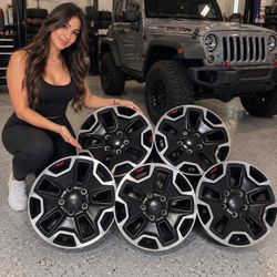 5 OEM Jeep Wrangler Rubicon 17” Wheels/Rims