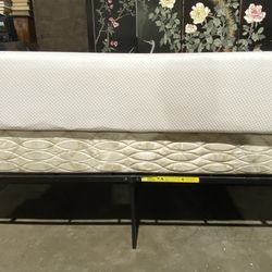 Queen Bed Box Spring And Metal Frame 