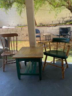 3piece wood table set