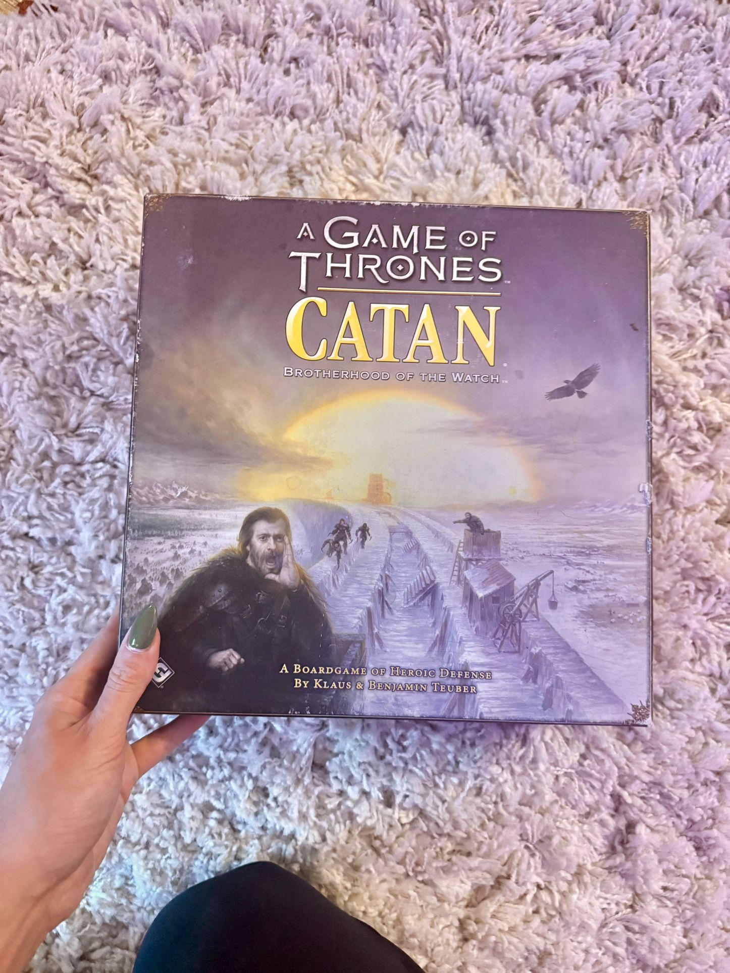The game of Catan. Good condition all the pieces are there. Really fun game for game night.