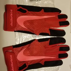 Brand New NIKE Vapor Pro BASEBALL BATTING GLOVES Red Hot Punch Black Size Men Large