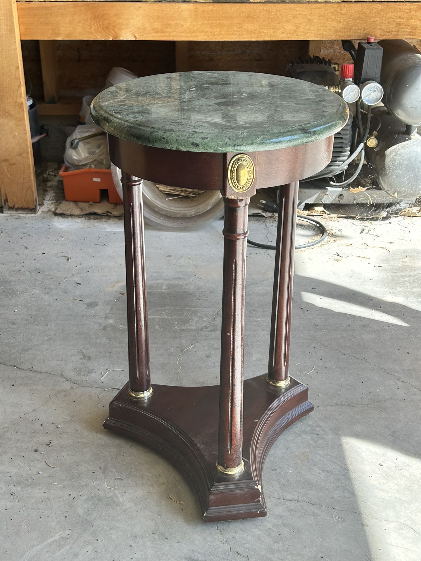 Stone Top End Table