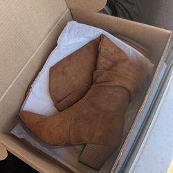 $20 One High Suede Boots Brown PU Only
