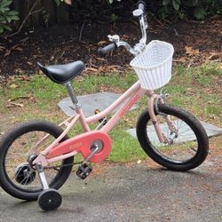 Koda Plus 16" Kids' Bike (4-6 yrs) - Blush + Helmet