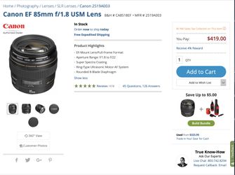 Canon lens