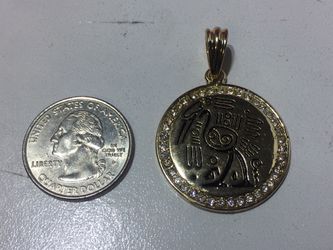 Gold Toned Ancient Egyptian Hieroglyphic Pendent Charm