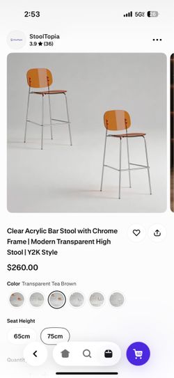 Brand New Acrylic Bar Stools - Set of 4