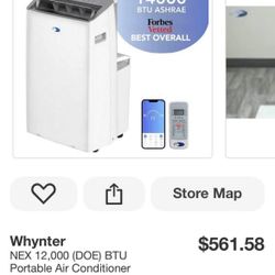 Whynter Portable Air Conditioner And Heat And Dehumidifier 