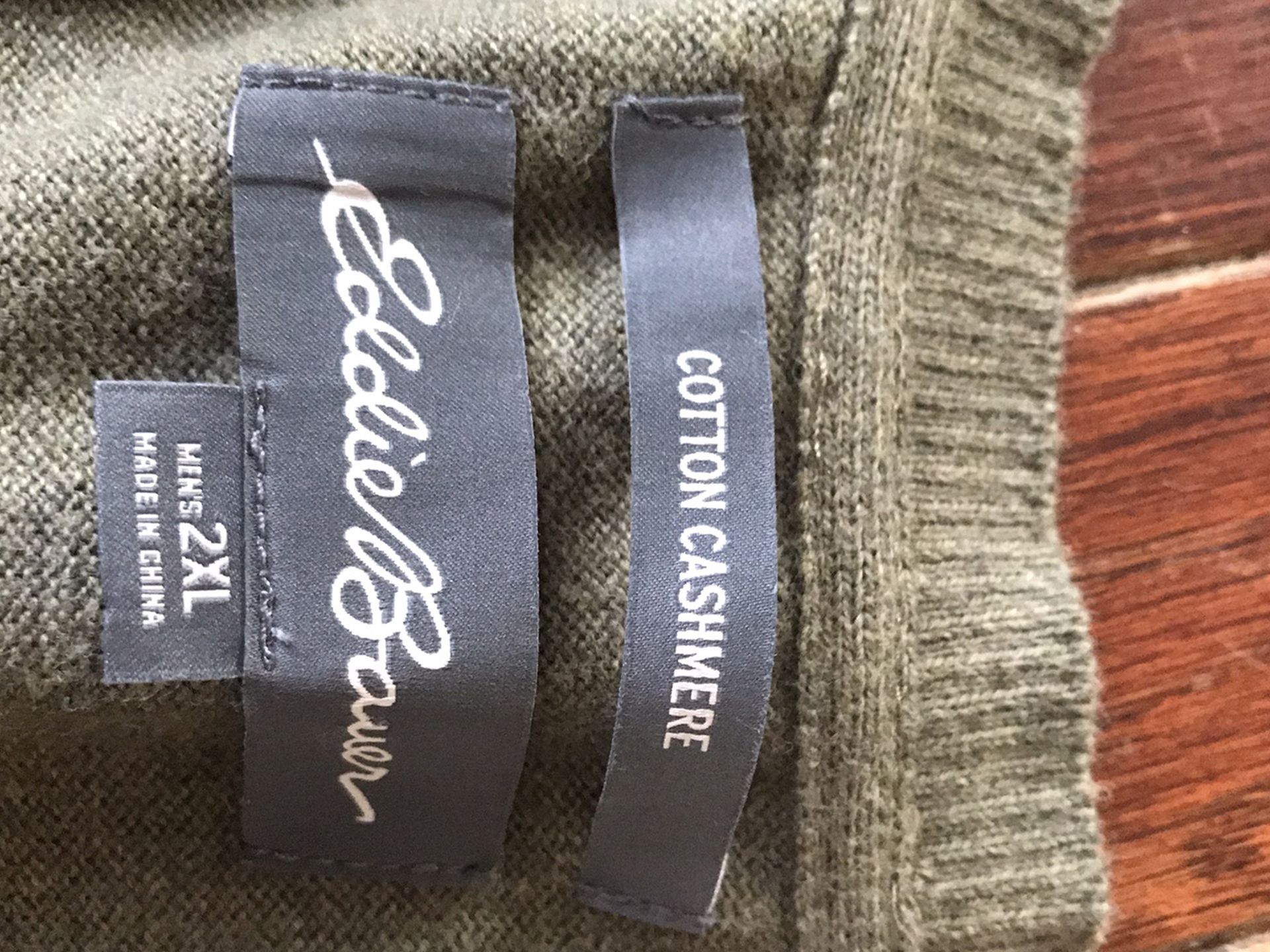 Mans Cashmere/cotton Sweater Size 2XL