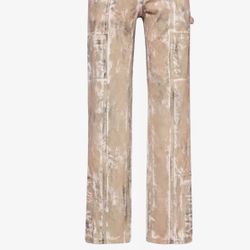 Vayder Munny Carpenter distressed straight-leg mid-rise stretch-denim jeans