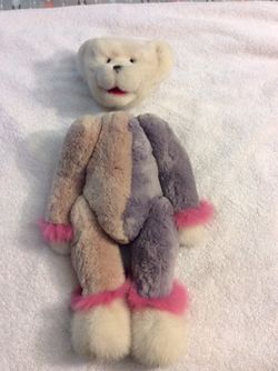 Real fur teddy bear by Elise Goldbloom/Kessler