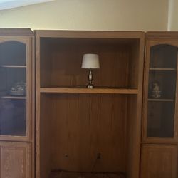An entertainment center