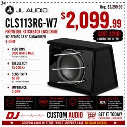 JL Audio Wedge Box 13W7 Subwoofer CLS113RG-W7AE Sealed Enclosure 3000 Watts W7 Series 🚨 Payment Options Available 🚨 No Credit Needed 🚨