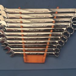 Snap-on Tools 11 pc 12-Point SAE Flank Drive® Plus Combination Wrench Set (3/8 - 1")