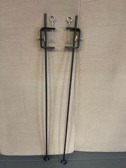 OK -Achla Designs 2ct 46" Wrought Iron Outdoor O-Hook Railing Poles For String Lights