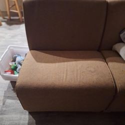 Couch Seat Brown And Gray