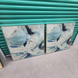 Two Abstract Large Wall Art
