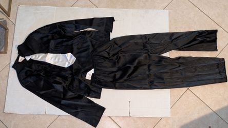 Black Striped Two-Piece Suit Set