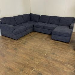 Blue Klaussner Sectional Couch Sofa *Free Delivery*