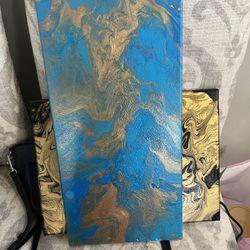 Pour Painting Self Made 20in X 10in 